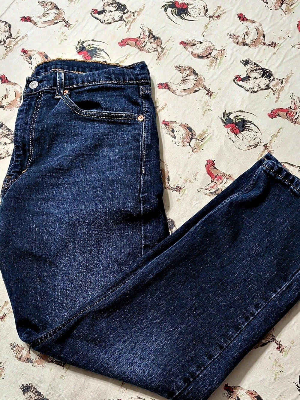 Levi's 505 Straight Leg Jeans in Blue Waist 34 Length 30 - Picture 4 of 4